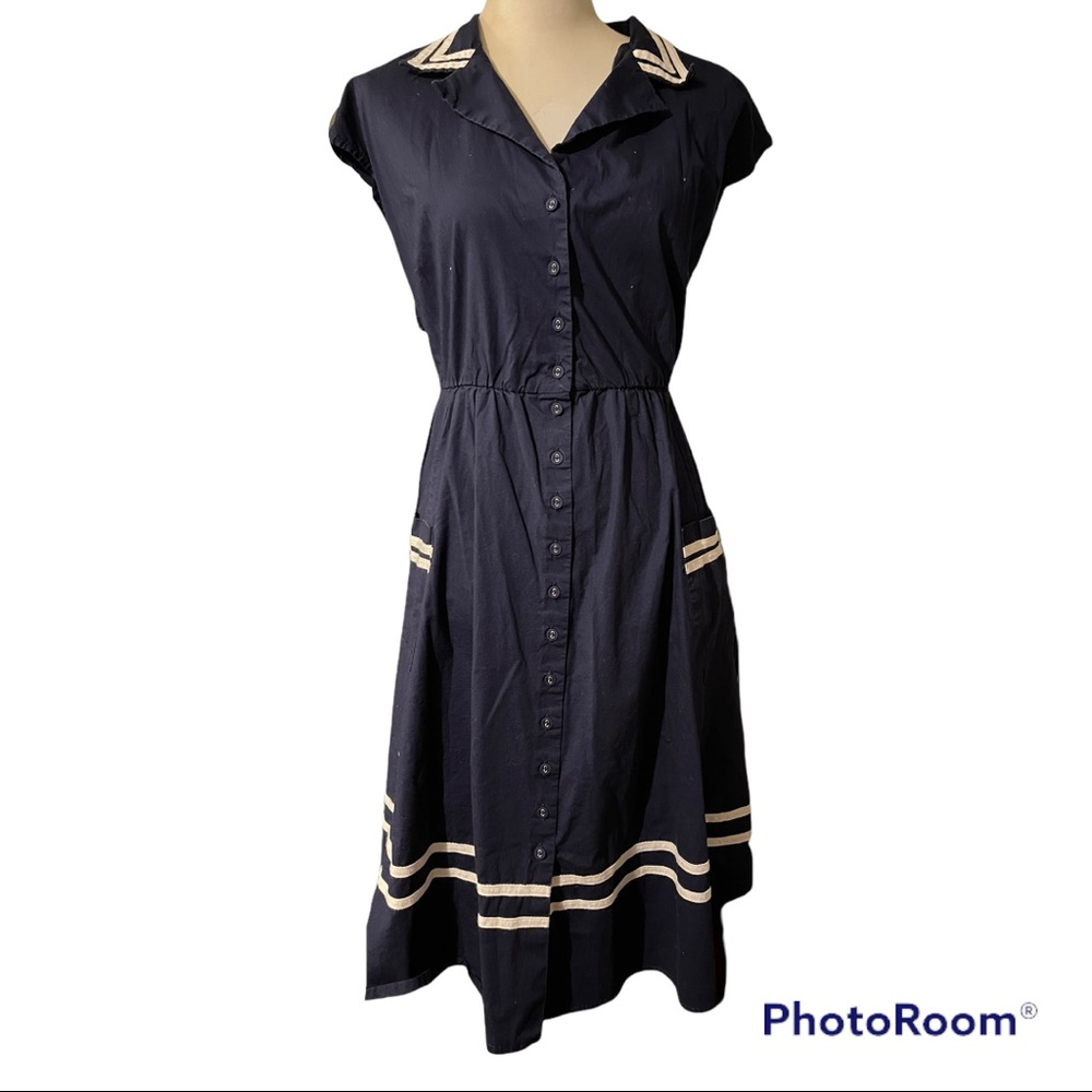 Retro Chic By Torrid | Navy Blue Nautical Sailor Dress